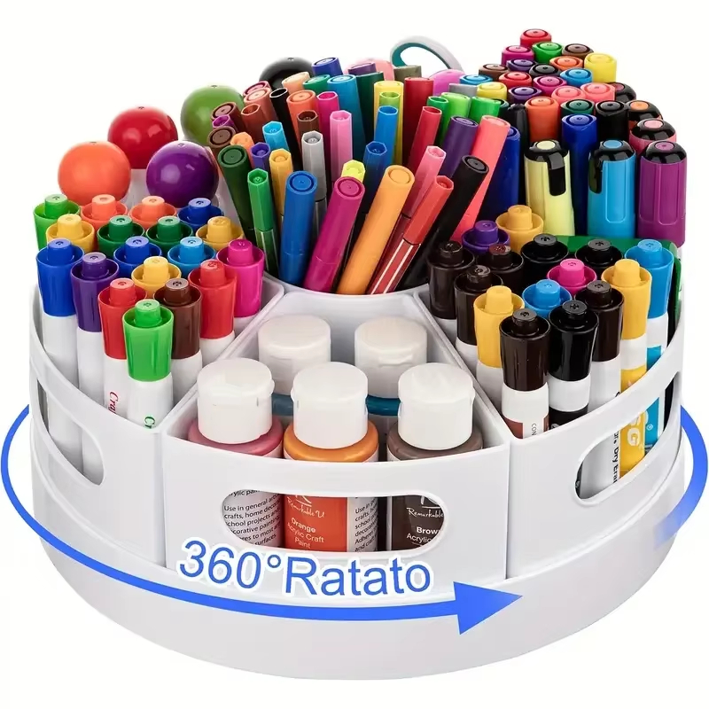 Tech Accessories For Office Desk - 360 ° Organizer Meja Putar Dengan