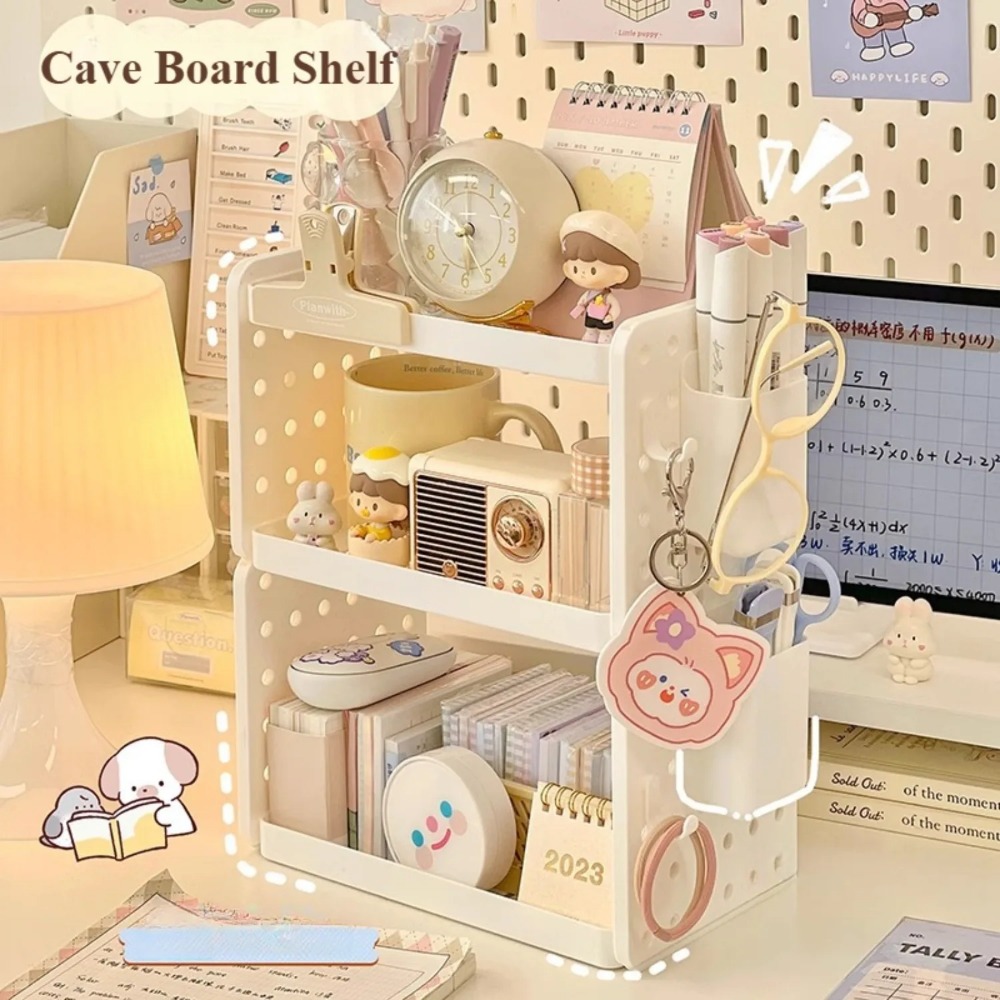 Tech Accessories For Office Desk - Organizer Meja 3 Tingkat, Rak Penyimpanan