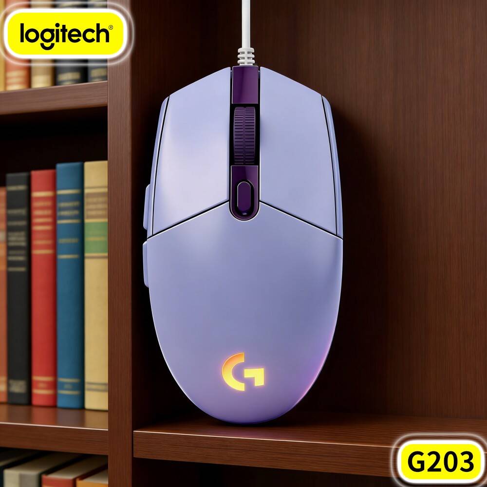 Logitech Mouse G203 - Logitech G203 Mouse Gaming Berkabel Praktis