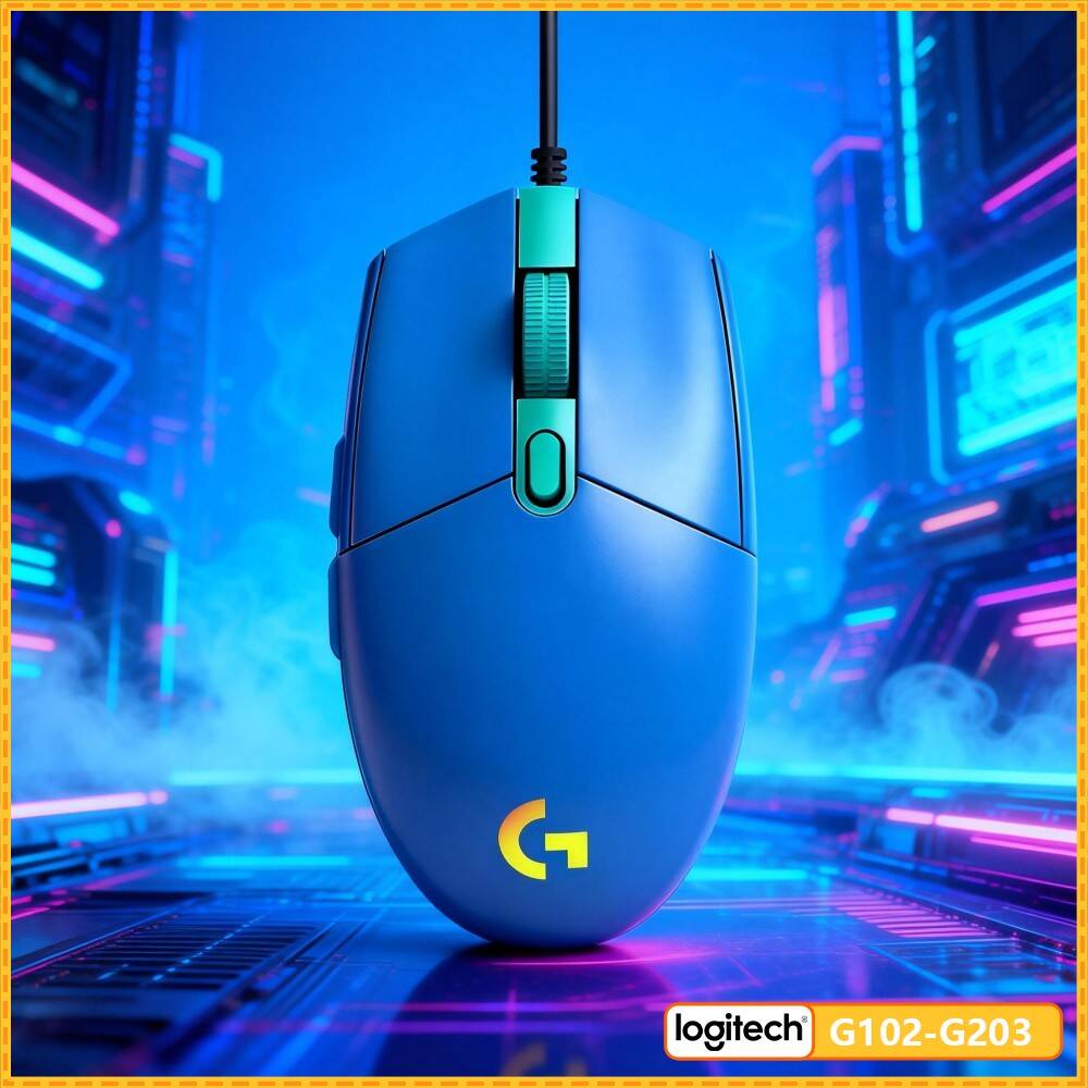 Logitech Mouse G203 - Logitech G203 Mouse Gaming Berkabel RGB