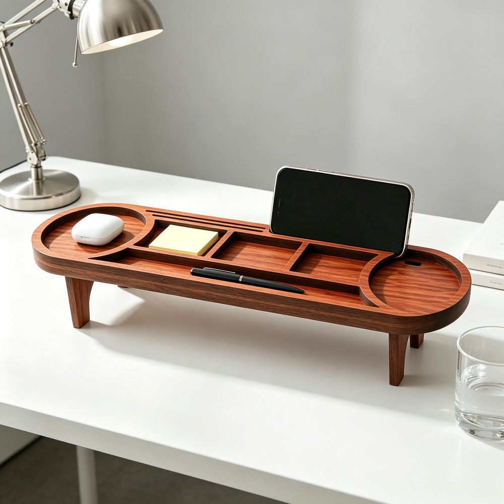 Organizer Meja Kayu dengan Pen - Tech Accessories For Office Desk ulasan dan harga